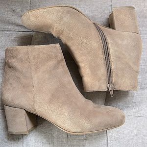 ALDO Soft Beige Suede Ankle Boots